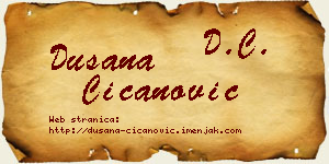 Dušana Čičanović vizit kartica